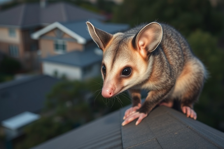 Possum in Ascot Vale residential area